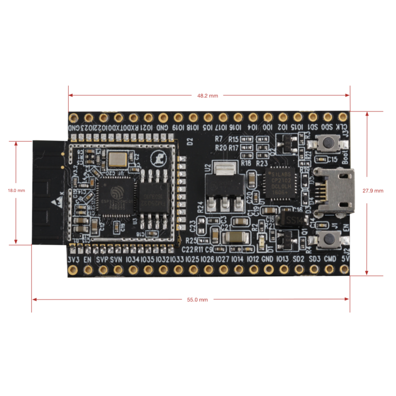 Esp32 Devkitc Espressif Powered By The Esp32 Wroom 32 Module 0 Hot Sex Picture 1696