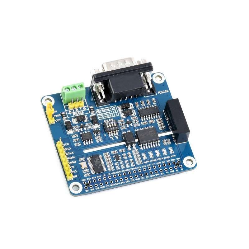 Isolated RS485 RS232 Expansion HAT For Raspberry Pi SPI Control WS 21648