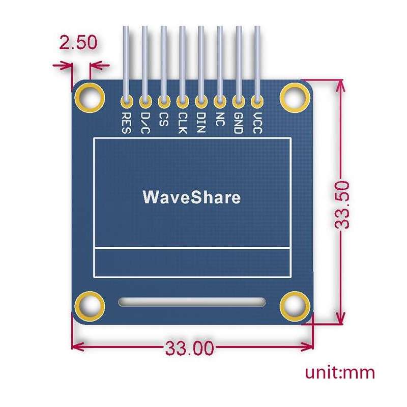 Inch Oled B Waveshare X Wire Spi I C Ssd