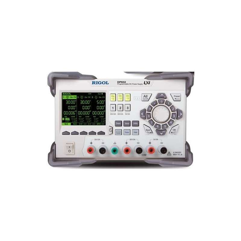 DP832 (RIGOL)  Triple Output, 195 Watt Power Supply  V,A,W measurements and waveform display