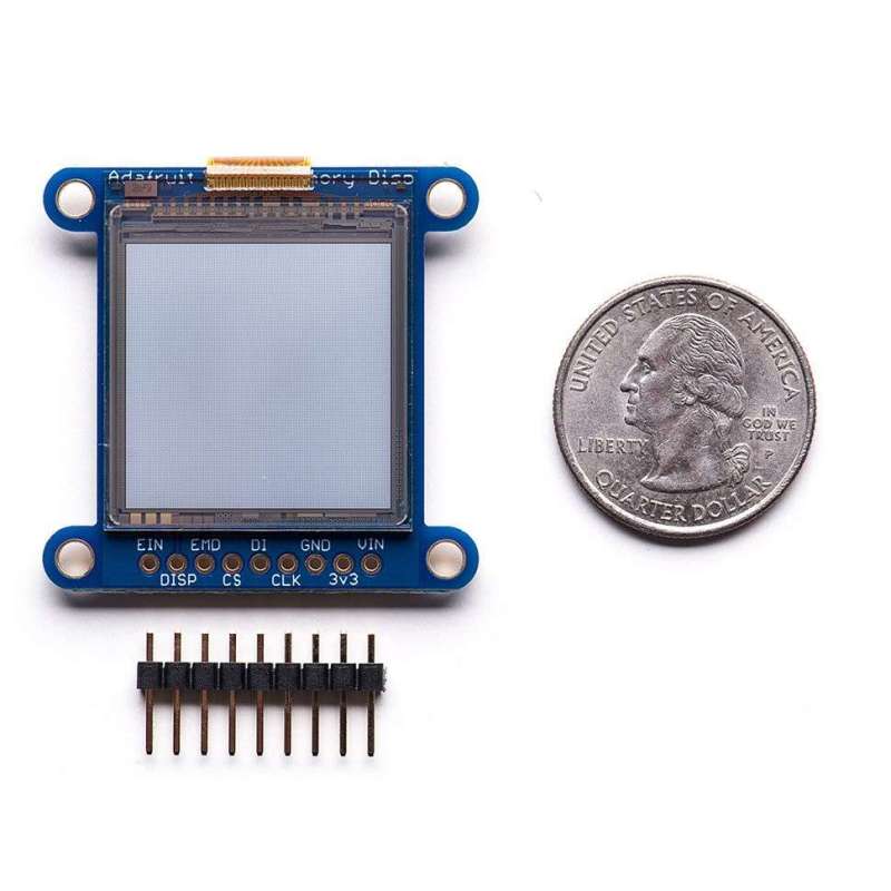 SHARP Memory Display Breakout - 1.3" 96x96 Silver Monochrome (AF-1393)