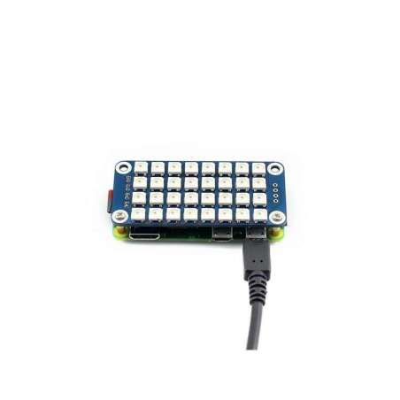 True color RGB LED HAT for Raspberry Pi, colorful display (WS-12725) perfectly for Zero / Zero W