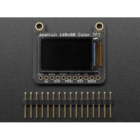Adafruit 0.96" 160x80 Color TFT Display w/ MicroSD Card Breakout - ST7735 (Adafruit 3533)