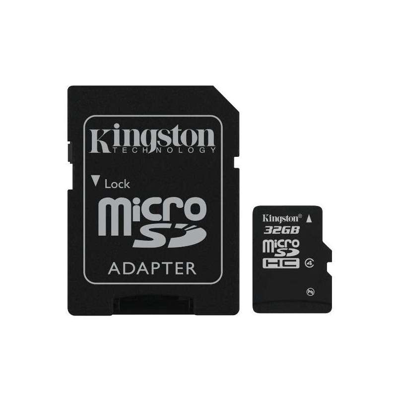 SDC4/32GB  - KINGSTON Micro SDHC 32GB Class 4 s adaptérom