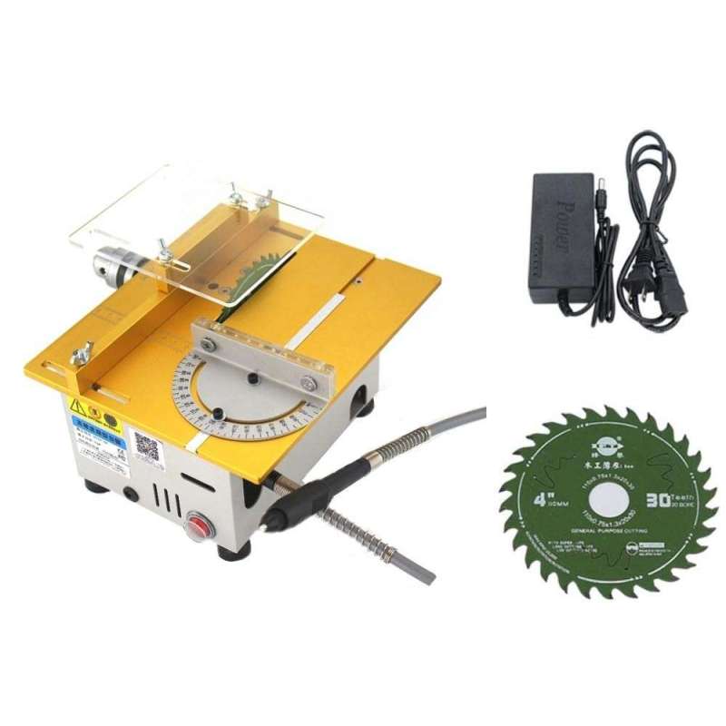 DIY Aluminum Miniature Table Saw with High Precision DC 24V 15000RPM