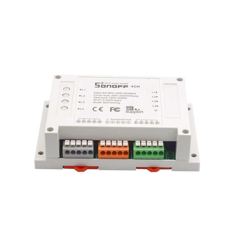Sonoff 4CH 4 Channel Din Rail Mounting WiFI Switch (IM160913003)