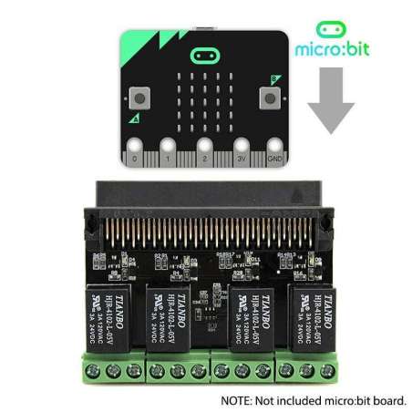 Four Channel Relay for Microbit (ER-DTS04012R)  for micro:bit BBC