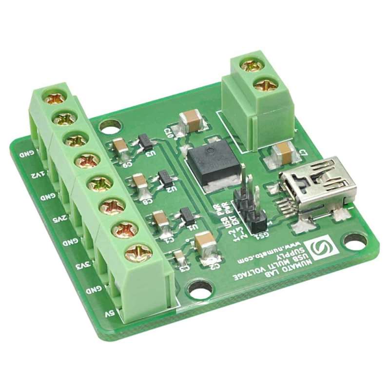 USB Multi Voltage Power Supply (NU-USBPOW001) USB to 5V, 3.3V, 2.5V & 1.2V