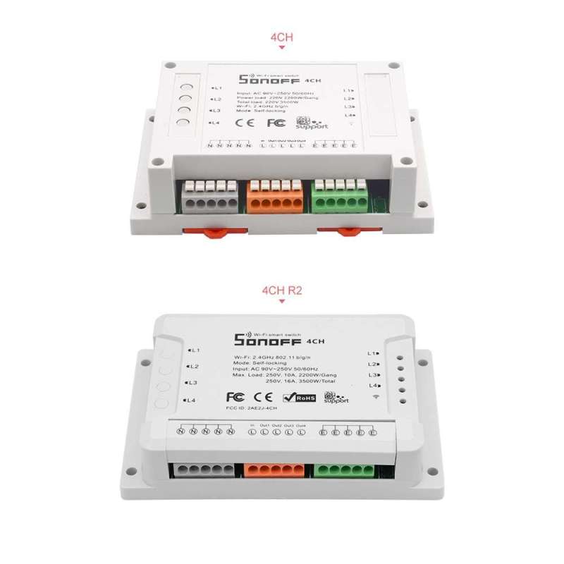 Sonoff 4CH R2 (IM171108005)  4-gang switches with din rail mounting