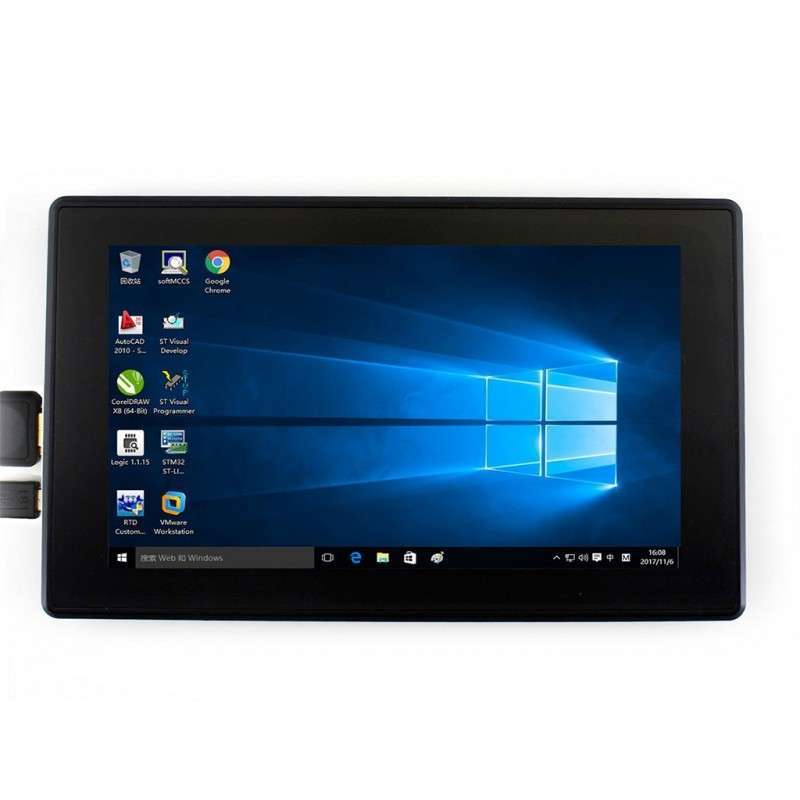 7inch HDMI LCD (H) (with case), 1024x600, IPS (WS-13857)