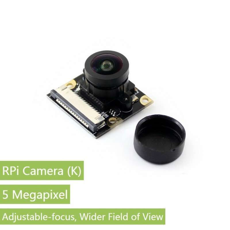 RPi Camera (K), Fisheye Lens (WS-14036) Fisheye Lens, Wider Field of View 5Mpix