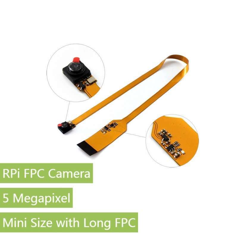 RPi FPC Camera, Mini Size (WS-14038) for Raspberry Pi, Mini Size, Long FPC