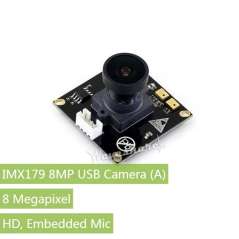 IMX179 8MP USB Camera (A), HD, Embedded Mic (WS-14122)