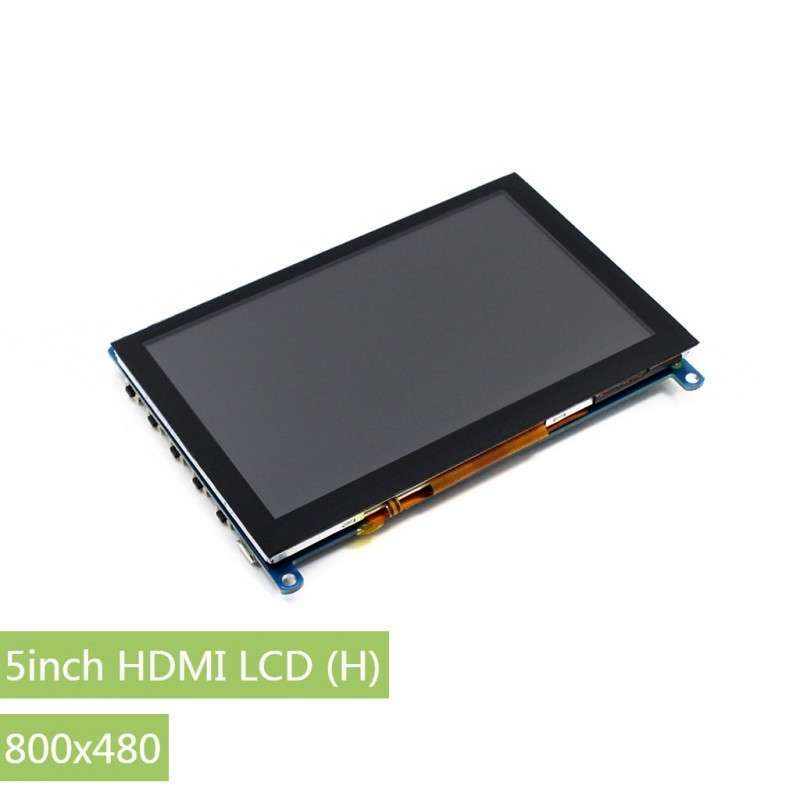5inch HDMI LCD (H), 800x480, supports various systems, capacitive touch (WS-14300) Waveshare