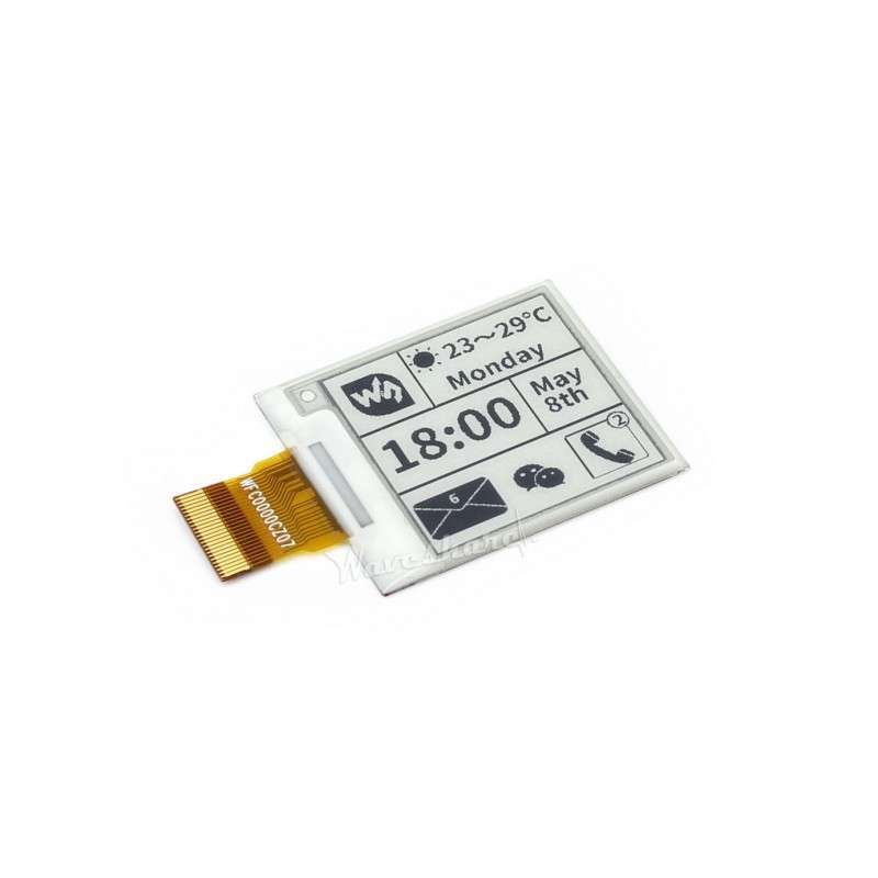 E-Ink display 200x200, 1.54inch raw panel (WS-12561) SPI interface, without PCB