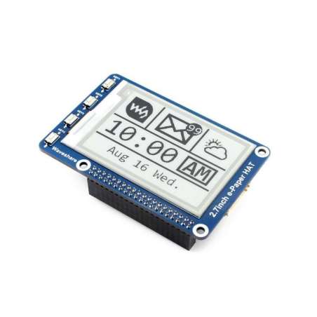 E-Ink display 264x176, 2.7inch e-Paper HAT for Raspberry Pi (WS-13354)