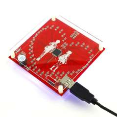 Music Remote Control Dazzling Heart Flow Lamp ProgrammableDIY Kit (ER-KTP13012L) STC15F2K61S2