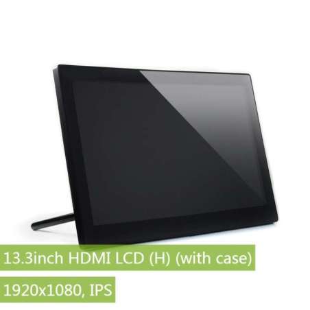 13.3inch HDMI LCD Display (H) (with case) 1920x1080, IPS (WS-13939) Capacitive Touch