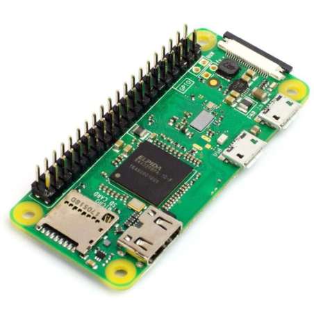 Raspberry Pi Zero WH with a header (1GHz CPU, 512MB ,BT4.1/BLE, WiFi b/g/n, HDMI,USB)