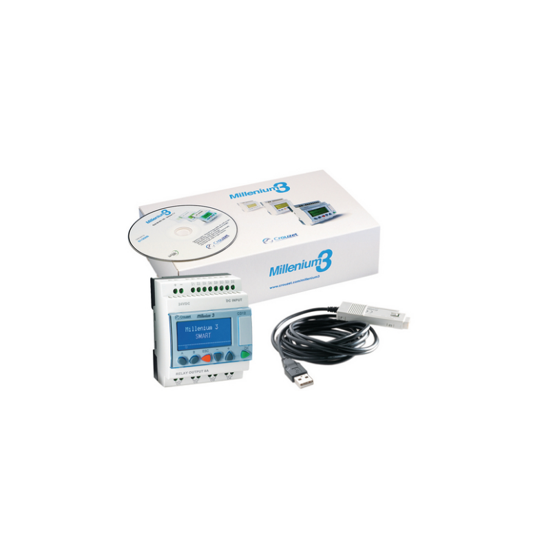 KIT CD12 SMART 24 VDC (Crouzet) Starter Kit  Millenium 3 CD12 SMART 24 VDC, 8 DI (4 D/A), 4 RO,