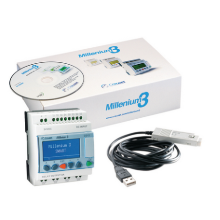 KIT CD12 SMART 24 VDC (Crouzet) Starter Kit  Millenium 3 CD12 SMART 24 VDC, 8 DI (4 D/A), 4 RO,