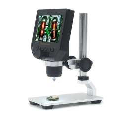 Digital Portable Microscope 1-600x 3.6MP 4.3inch HD OLED Display, Aluminum Alloy Stand