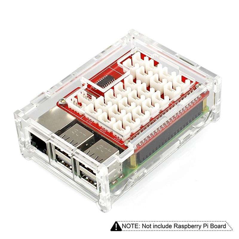 Transparent Acrylic Case for Raspberry Pi  2/3/+ and Base Shield (ER-CRT06599C)