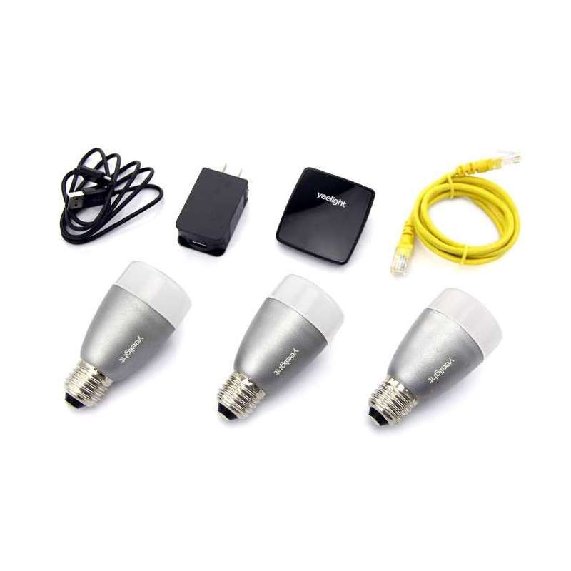 Yeelight SunFlower (SE-104060005) starter pack, 3x bulbs, 1x control box, cable, US adapter