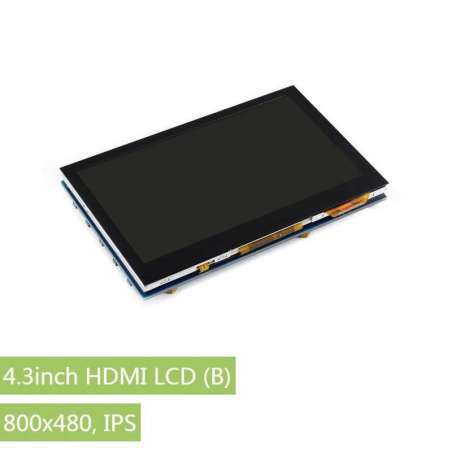 4.3inch HDMI LCD (B), 800x480, IPS, supports various systems, capacitive touch (WS-15932)