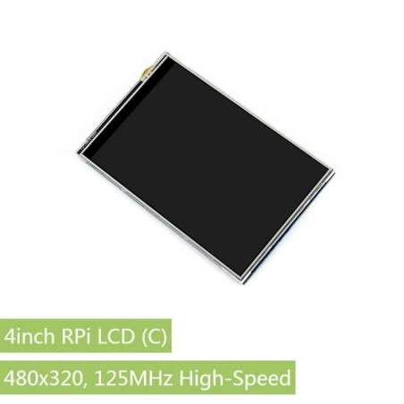 4inch RPi LCD (C), 480x320, 125MHz High-Speed SPI (WS-16099)
