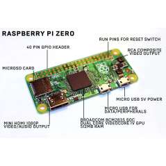 Raspberry Pi Zero  (1GHz CPU, 512MB , HDMI,USB)