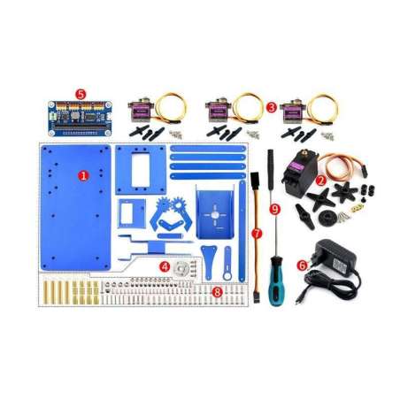 4-DOF Metal Robot Arm Kit for micro:bit, Bluetooth (WS-16377)