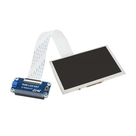 5inch IPS Display for Raspberry Pi, DPI interface, no Touch, 800x480 (WS-16381)