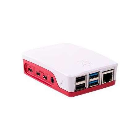 Raspberry Pi 4 Model B Official Case, Plastic, Red/White
