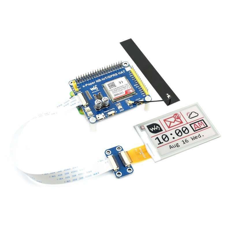 e-Paper IoT Driver HAT for Raspberry Pi, Supports NB-IoT/eMTC/GPRS (WS ...