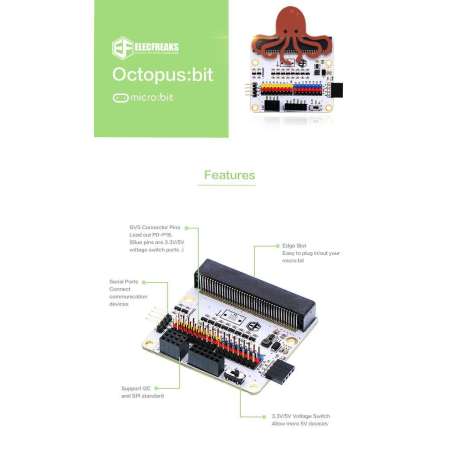 ElecFreaks Micro:bit Breakout Board Octopus:bit (EF03405)