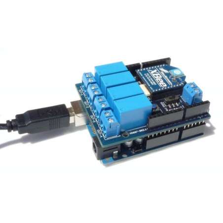 Relay Shield +XBee interface connectors (MR007-002.1)