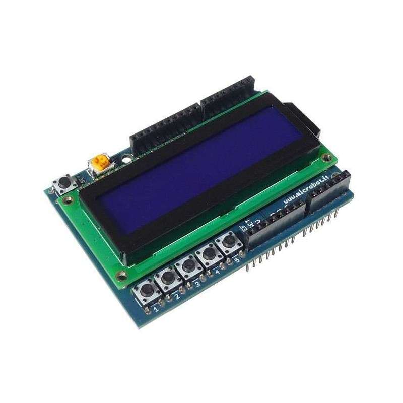 LCD Shield for Arduino 16x2 Blue LED Backlight (MR007-005.1)