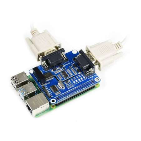 2-Channel Isolated RS232 Expansion HAT for Raspberry Pi (WS-17498)