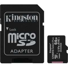 KINGSTON Canvas SELECT Plus Micro SDXC 64GB Class 10 UHS-I s adaptérom (SDCS2/64GB)