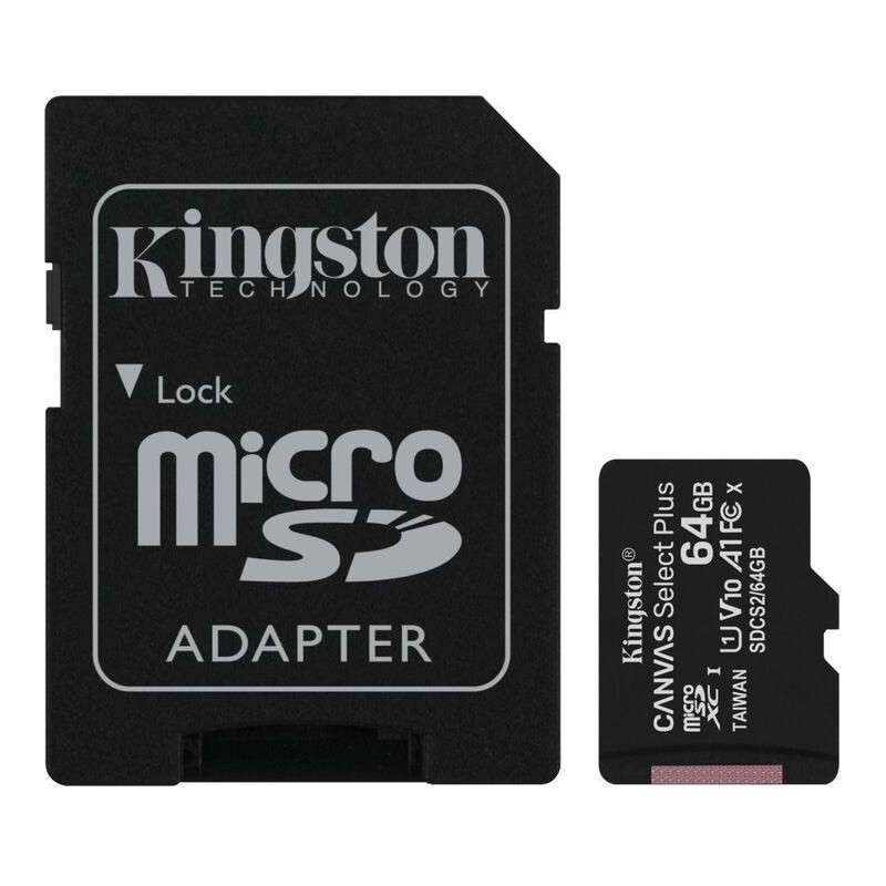 KINGSTON Canvas SELECT Plus Micro SDXC 64GB Class 10 UHS-I s adaptérom (SDCS2/64GB)