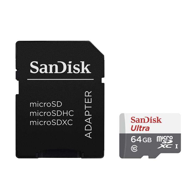 Sandisk Ultra microSDXC 64GB 80MB/s Class 10 UHS-I, Adaptér