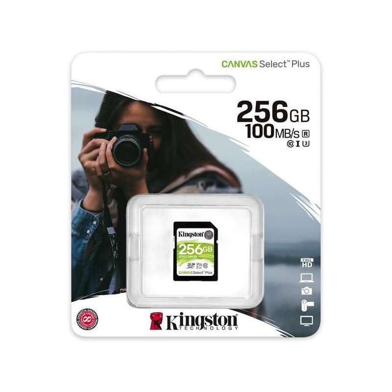 KINGSTON 256GB SDHC CANVAS Plus Class10 UHS-I 100MB/s Read (SDS2/256GB) SDcard