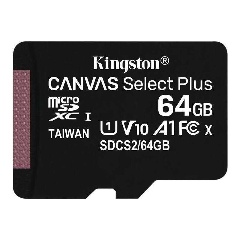 KINGSTON Canvas SELECT Plus Micro SDXC 64GB Class 10 UHS-I S  (SDCS2/64GBSP)