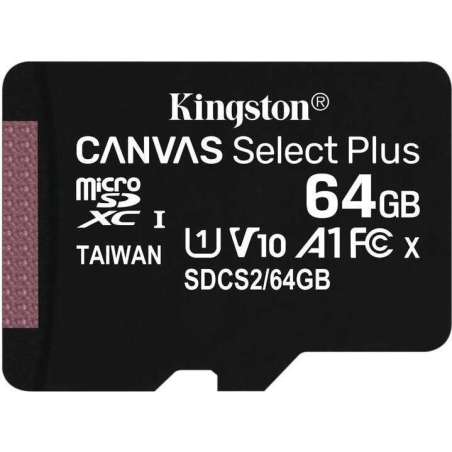 KINGSTON Canvas SELECT Plus Micro SDXC 64GB Class 10 UHS-I S  (SDCS2/64GBSP)