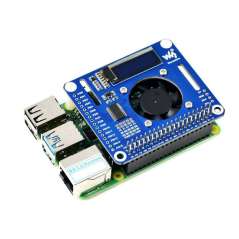 PWM Controlled Fan HAT for Raspberry Pi, I2C, Temperature Monitor (WS-17951)