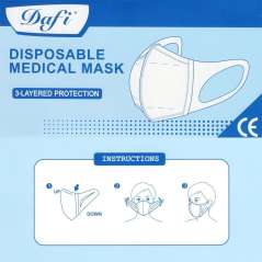 3-Layer Disposable Protective Mask / Jednorázové ochranné rúško 20ks