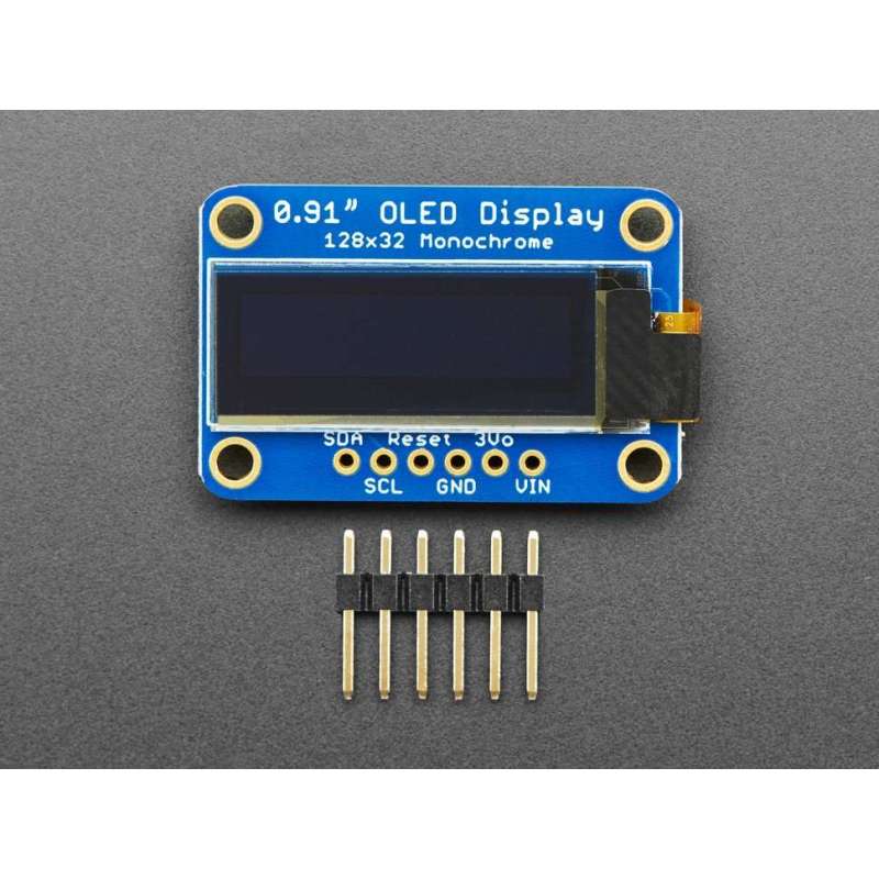 Monochrome 0.91" 128x32 I2C OLED Display STEMMA QT/Qwiic Compatible (AF-4440)