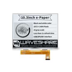 10.3inch e-Paper e-Ink Raw Display, 1872×1404, Black/White, 16Grey, Parallel Port, without PCB (WS-18436)