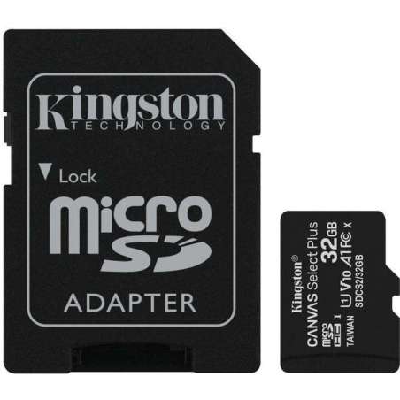 KINGSTON Canvas SELECT Plus Micro SDHC 32GB Class 10 UHS-I (SDCS2/32GB) 100MB/s